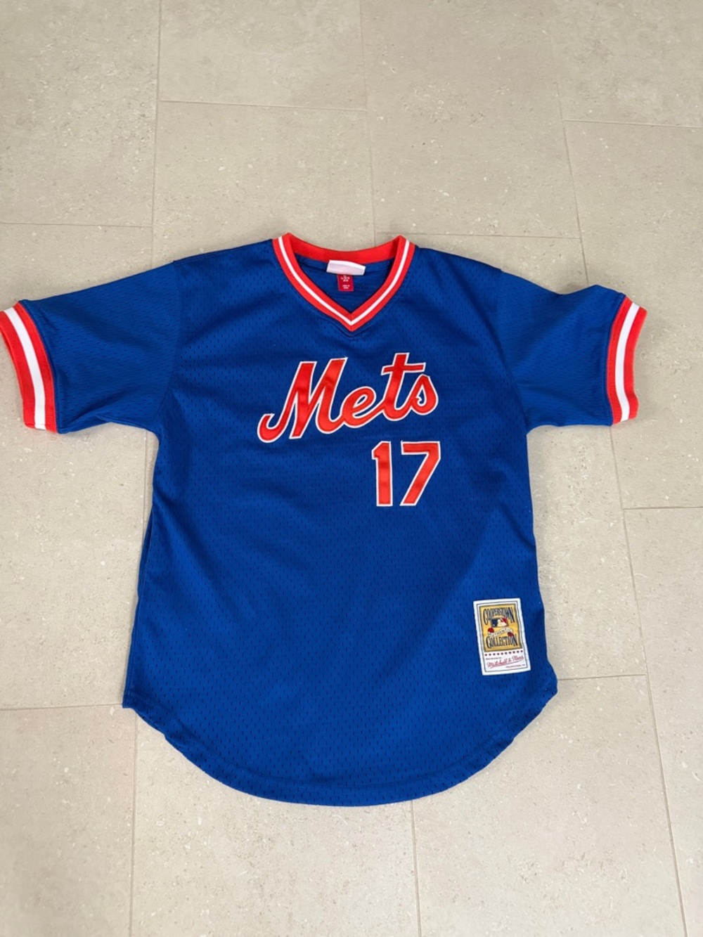 Mitchell & Ness Cooperstown Mets Jersey Youth L 14/16 Throwback Authentic